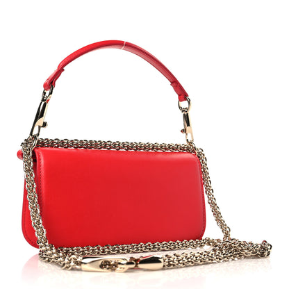 Valentino Garavani Calfskin Enamel Vlogo Small Loco Shoulder Bag Rouge Pur 3 of 8
