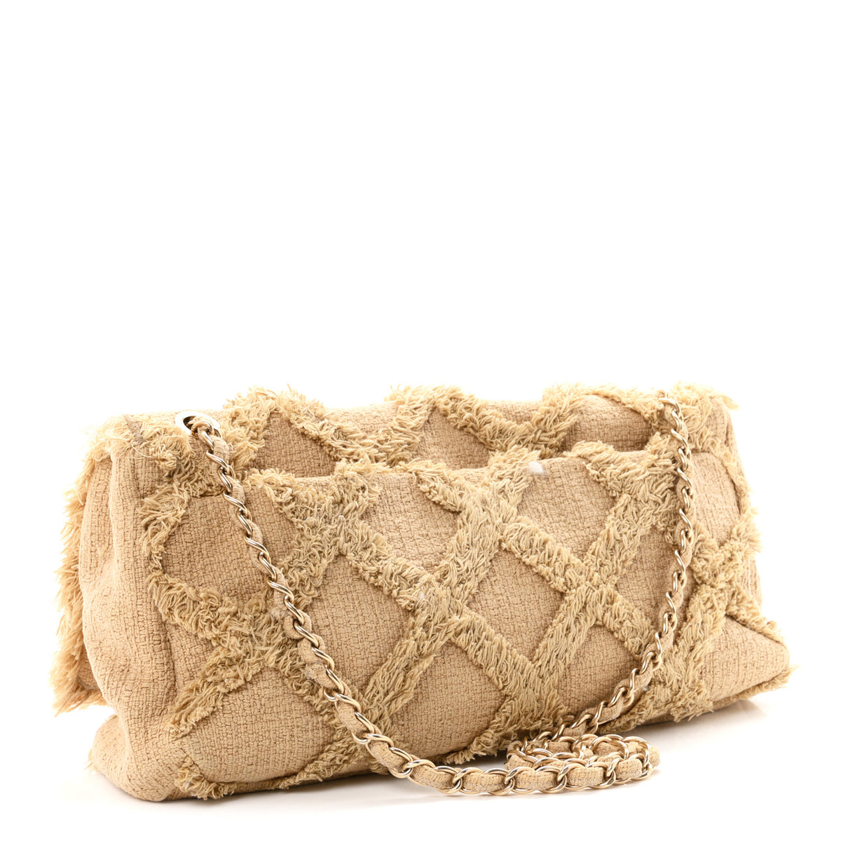 Chanel Tweed Nature Flap Dark Beige 3 of 10
