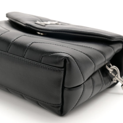 Saint Laurent Calfskin Y Quilted Monogram Toy Loulou Crossbody Bag Black 9 of 12