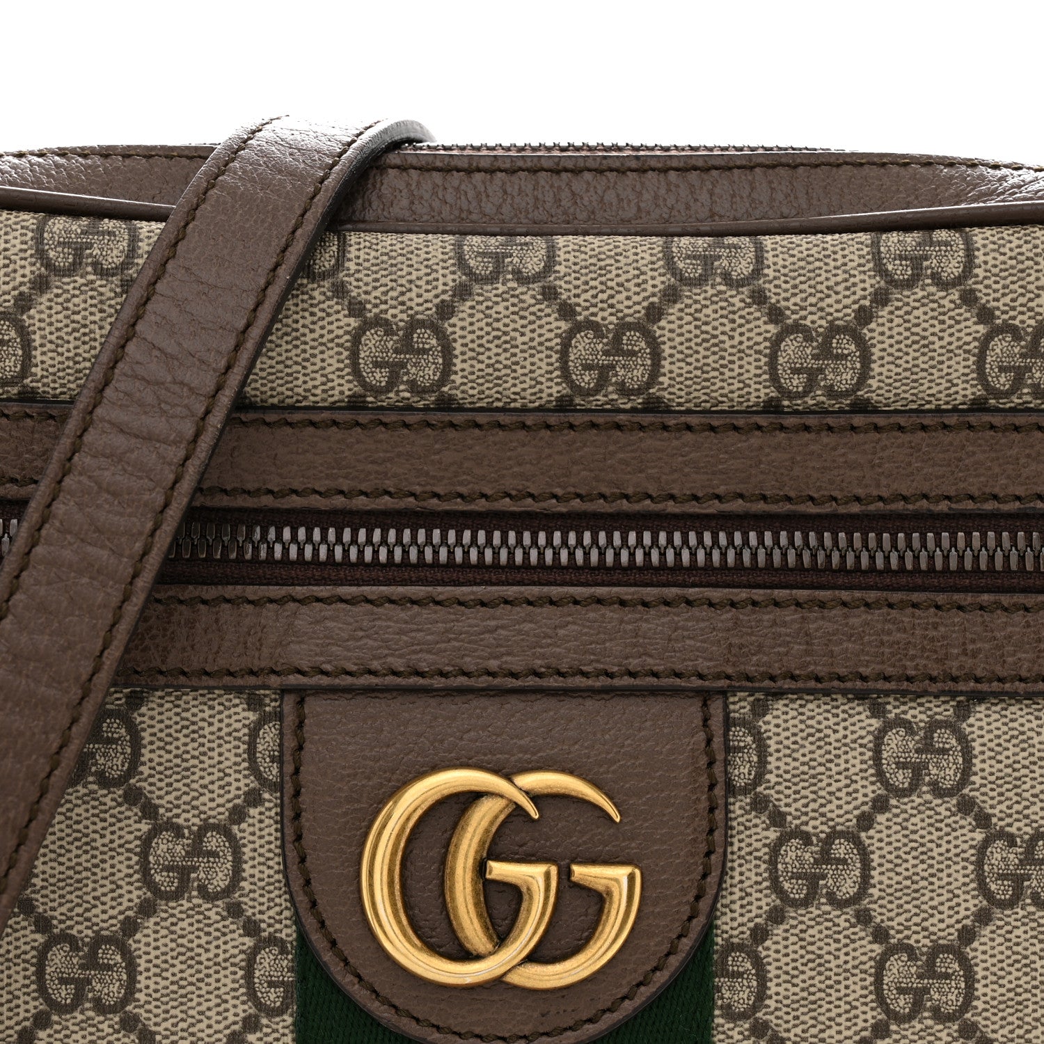 Gucci GG Supreme Monogram Web Small Ophidia Messenger Bag Brown 8 of 11