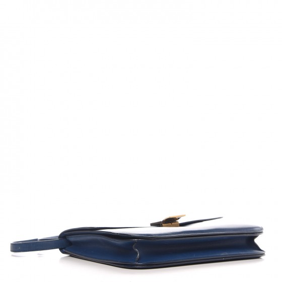 Smooth Calfskin Large Classic Box Flap Bag Slate Blue