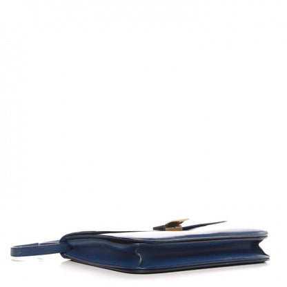 Celine Smooth Calfskin Large Classic Box Flap Bag Slate Blue 4 of 16