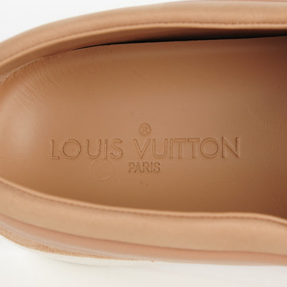 Louis Vuitton Patent Calfskin Suede Tempo Slip On Sneakers 41 Nude 9 of 10