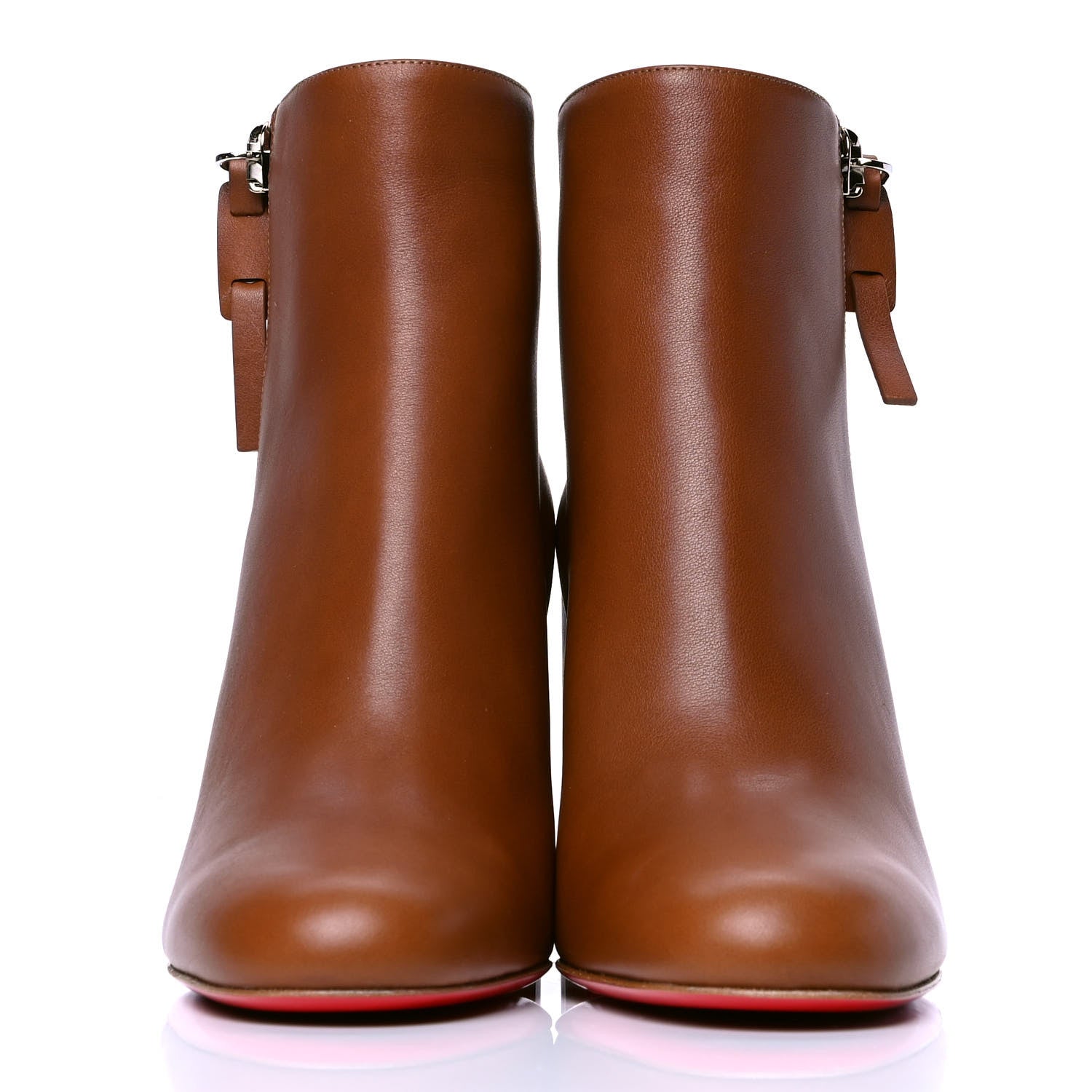 Christian Louboutin Calfskin Ziptotal 85 Ankle Boots 40 Cuoio 2 of 5