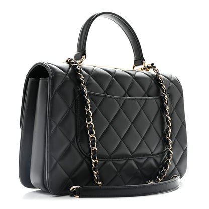 Chanel Lambskin Quilted Medium Trendy CC Flap Dual Handle Bag Black 3 of 12