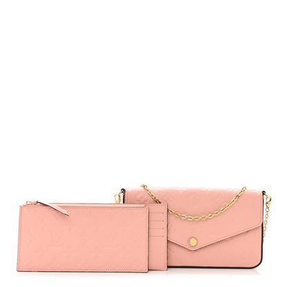 Louis Vuitton Empreinte Pochette Felicie Chain Wallet Rose Poudre 1 of 14