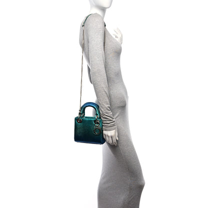Christian Dior Lizard Gradient Mini Lady Dior Blue 2 of 12