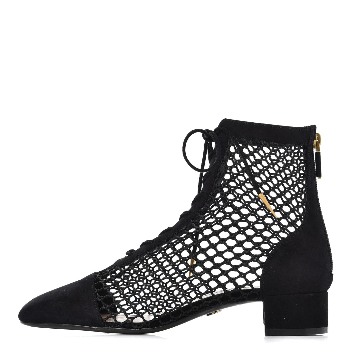 Suede Resille Naughtily-D 30mm Ankle Boots 37 Black