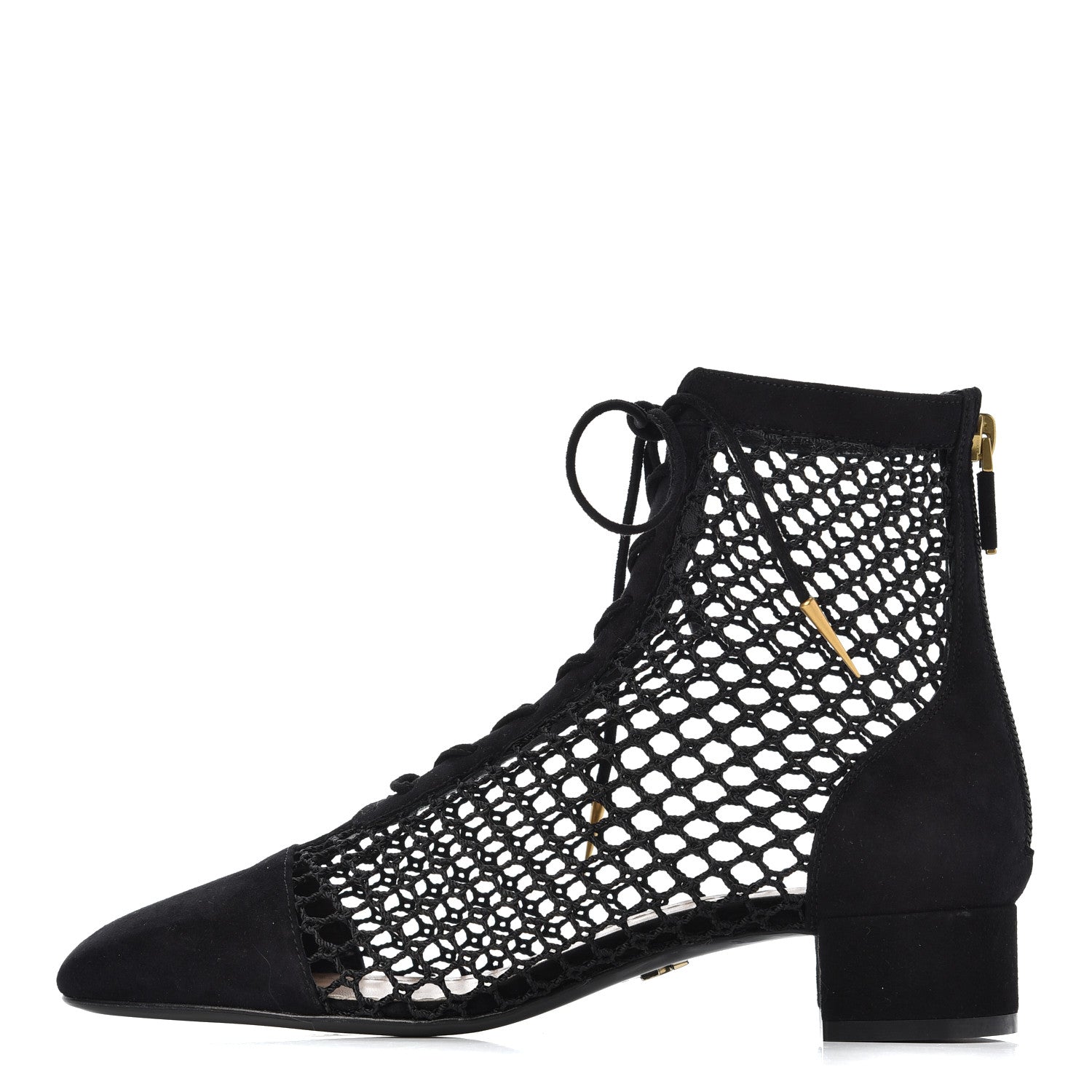 Christian Dior Suede Resille Naughtily-D 30mm Ankle Boots 37 Black 1 of 15