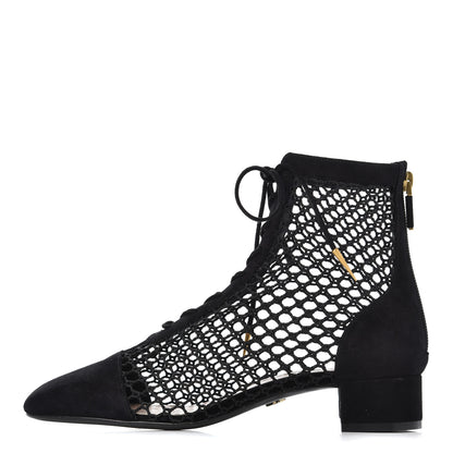 Christian Dior Suede Resille Naughtily-D 30mm Ankle Boots 37 Black 1 of 15