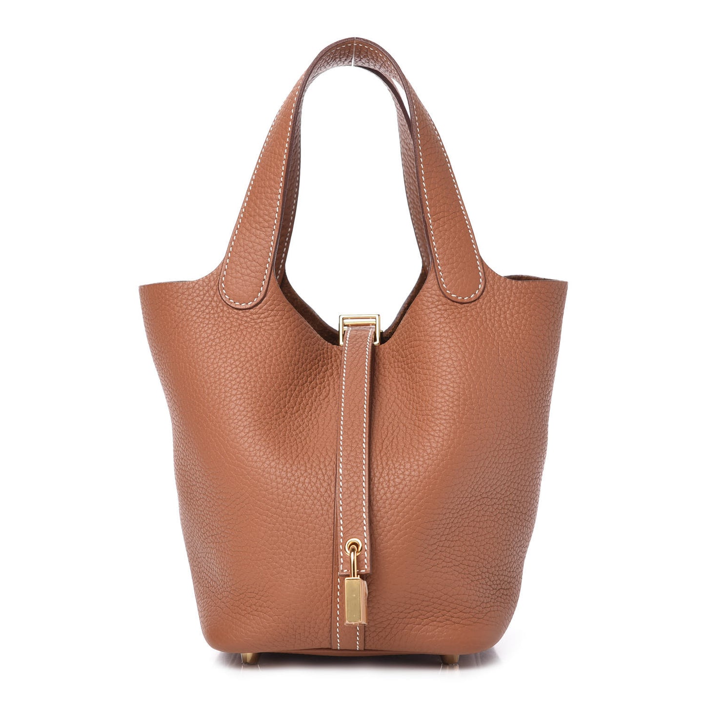 Taurillon Clemence Picotin Lock 18 PM Gold