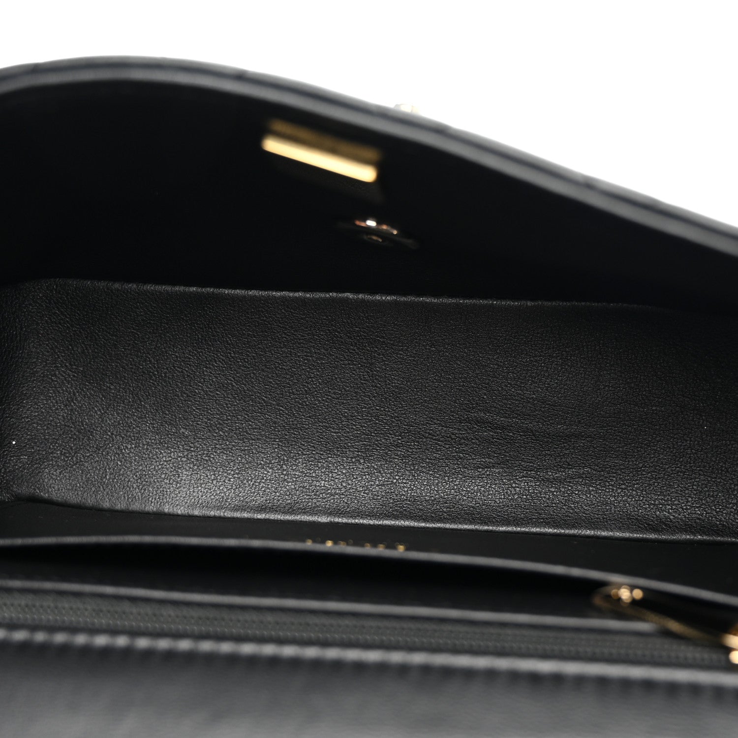 Chanel Lambskin Quilted Mini Top Handle Rectangular Flap Black 5 of 11