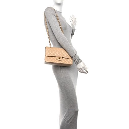 Chanel Caviar Quilted Medium Double Flap Beige 2 of 10