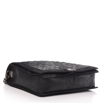 Chanel Iridescent Calfskin Quilted XL Gentle Boy Flap Black 4 of 11