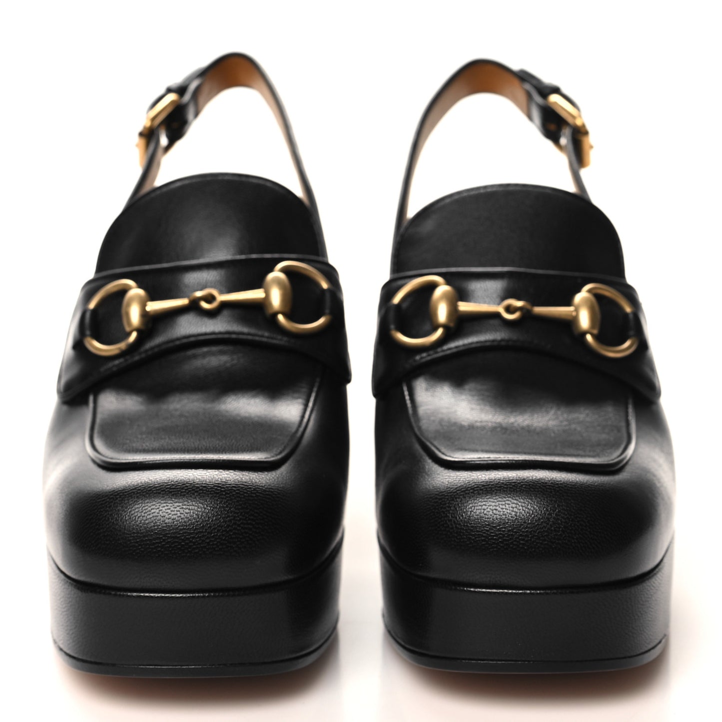 Quentin Granada Kid Horsebit Slingbacks Pumps 39.5 Black