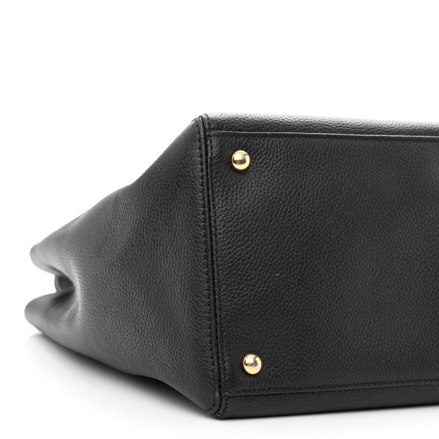 Calfskin Cerf Executive Shopper Tote Black