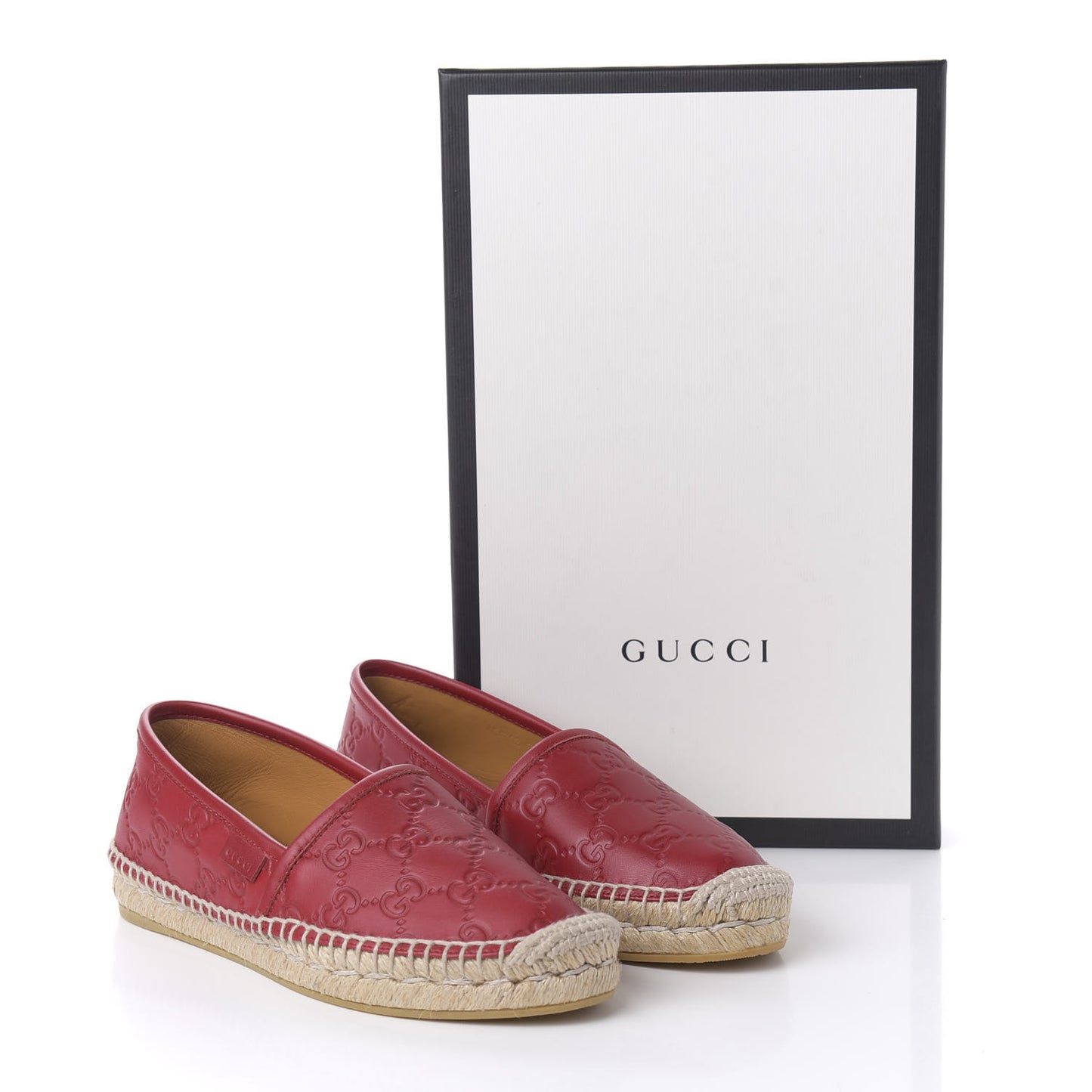 Guccissima Womens Signature Espadrilles 35 Hibiscus Red