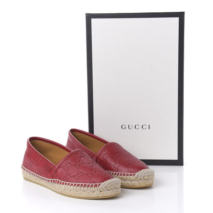 Gucci Guccissima Womens Signature Espadrilles 35 Hibiscus Red 9 of 9