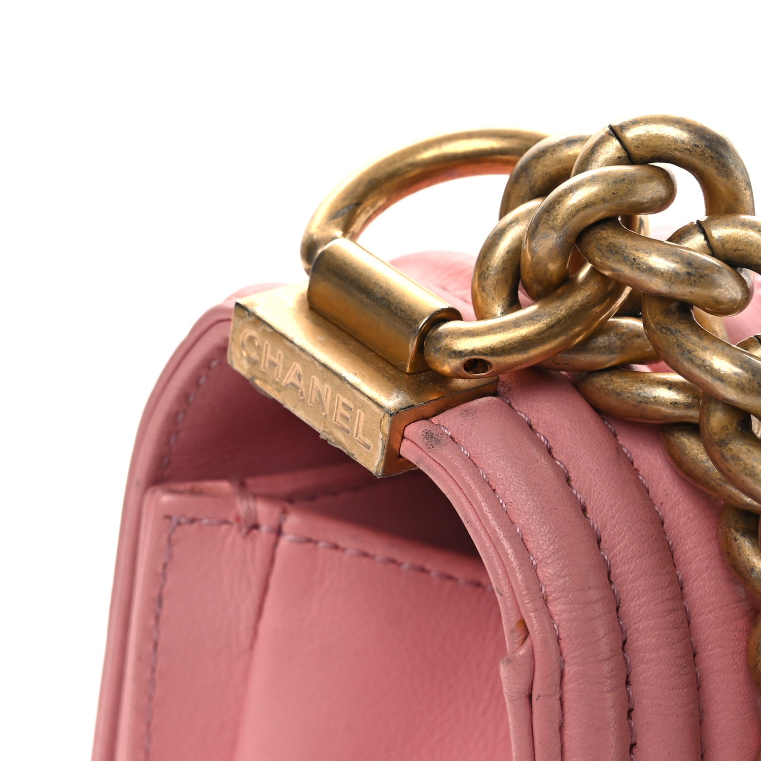 Chanel Lambskin Quilted Medium Boy Flap Light Pink 11 of 14