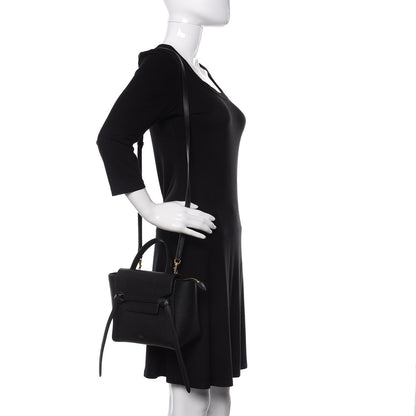 Celine Grained Calfskin Nano Belt Bag Black 2 of 11