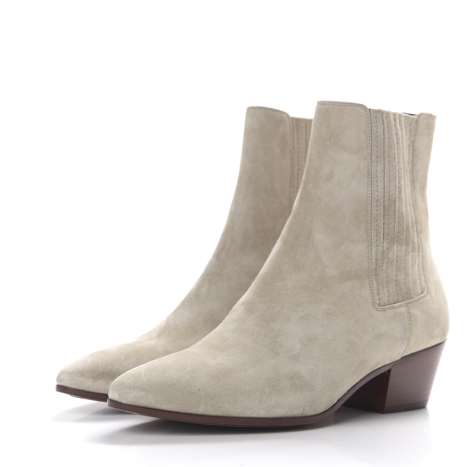 Saint Laurent Suede West Chelsea Boots 36 Grey 2 of 7