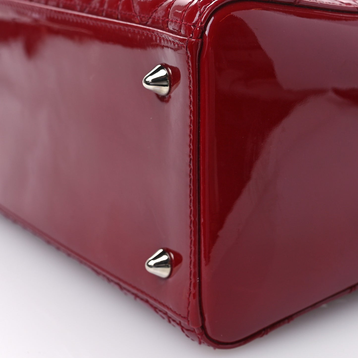Patent Cannage Medium Lady Dior Burgundy Red