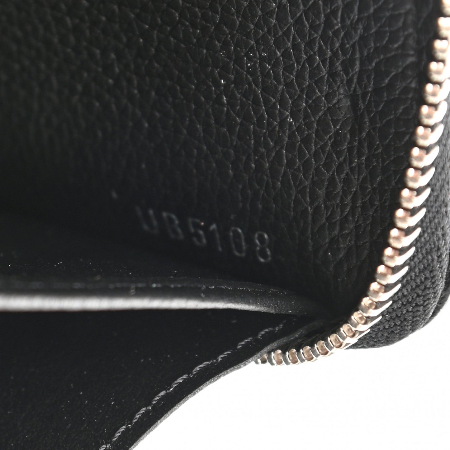 Calfskin Zippy Lockme Wallet Black