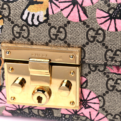 Gucci GG Supreme Monogram Bengal Small Padlock Shoulder Bag Beige Pink 16 of 17