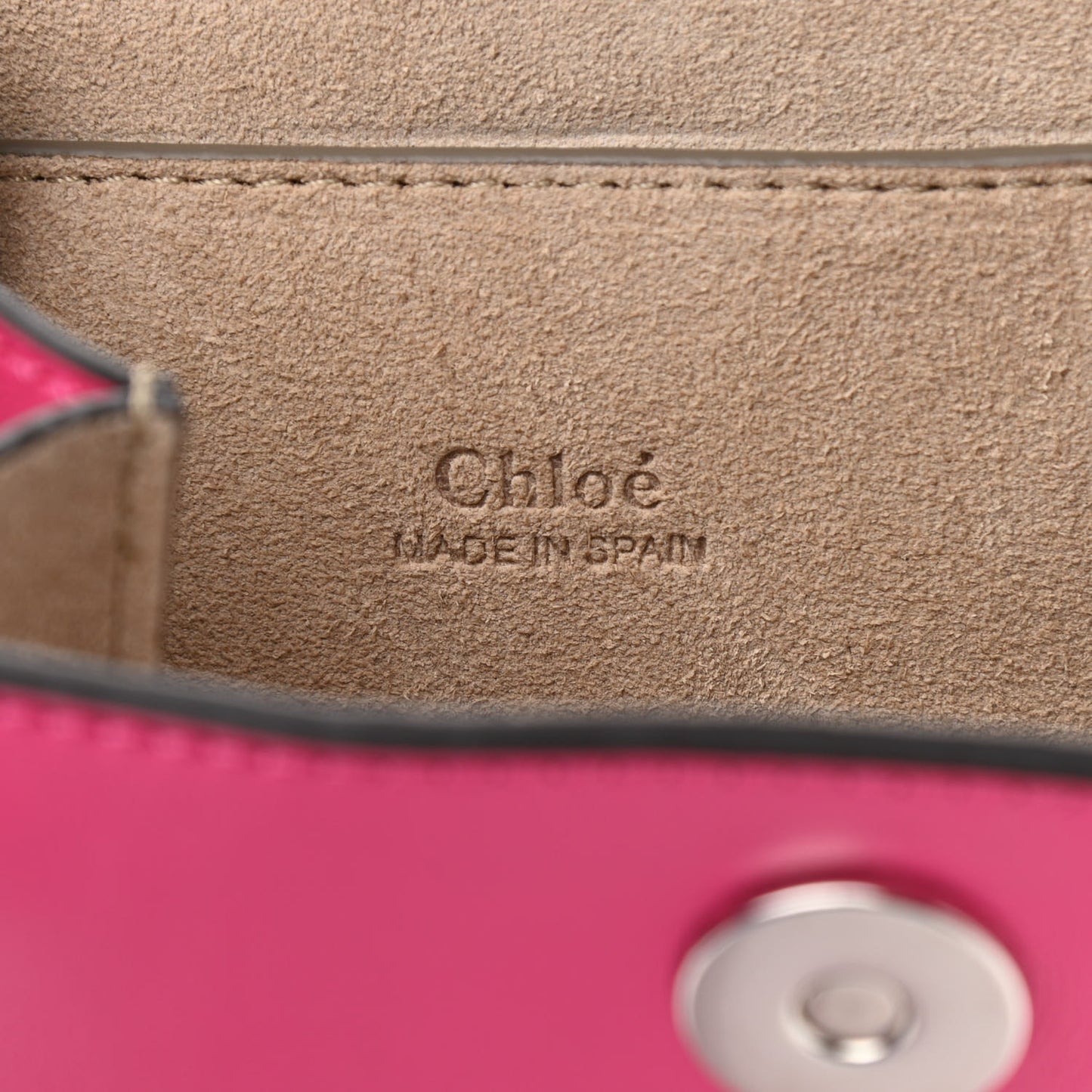 Suede Calfskin Mini Faye Bracelet Bag Fuchsia Rose