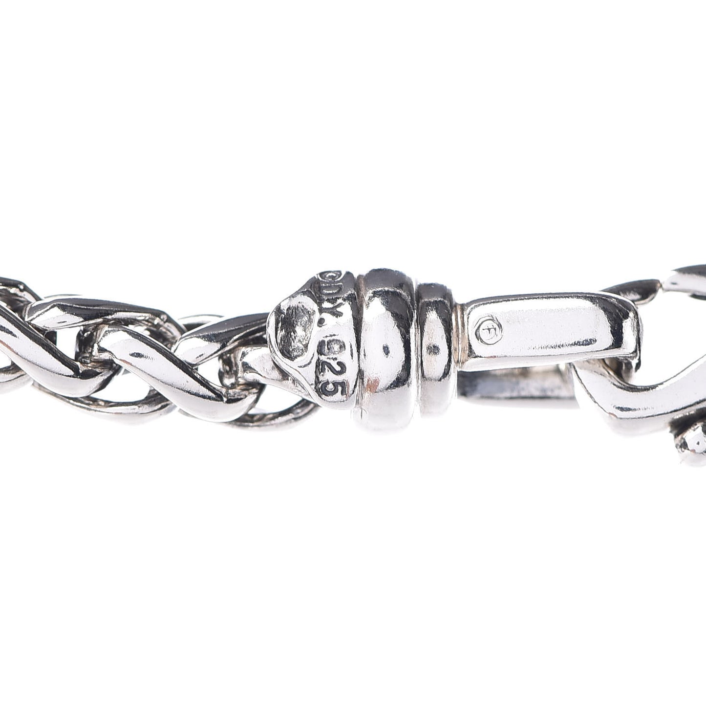 Sterling Silver Diamond Quatrefoil Lariat Wheat Chain Necklace