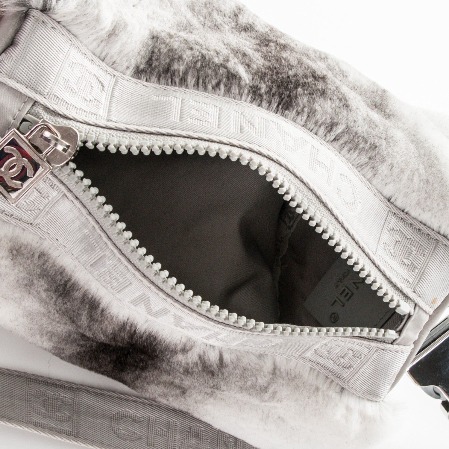 Chanel Rabbit Fur Sport Duffle Grey 5 of 6