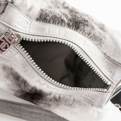Chanel Rabbit Fur Sport Duffle Grey 5 of 6