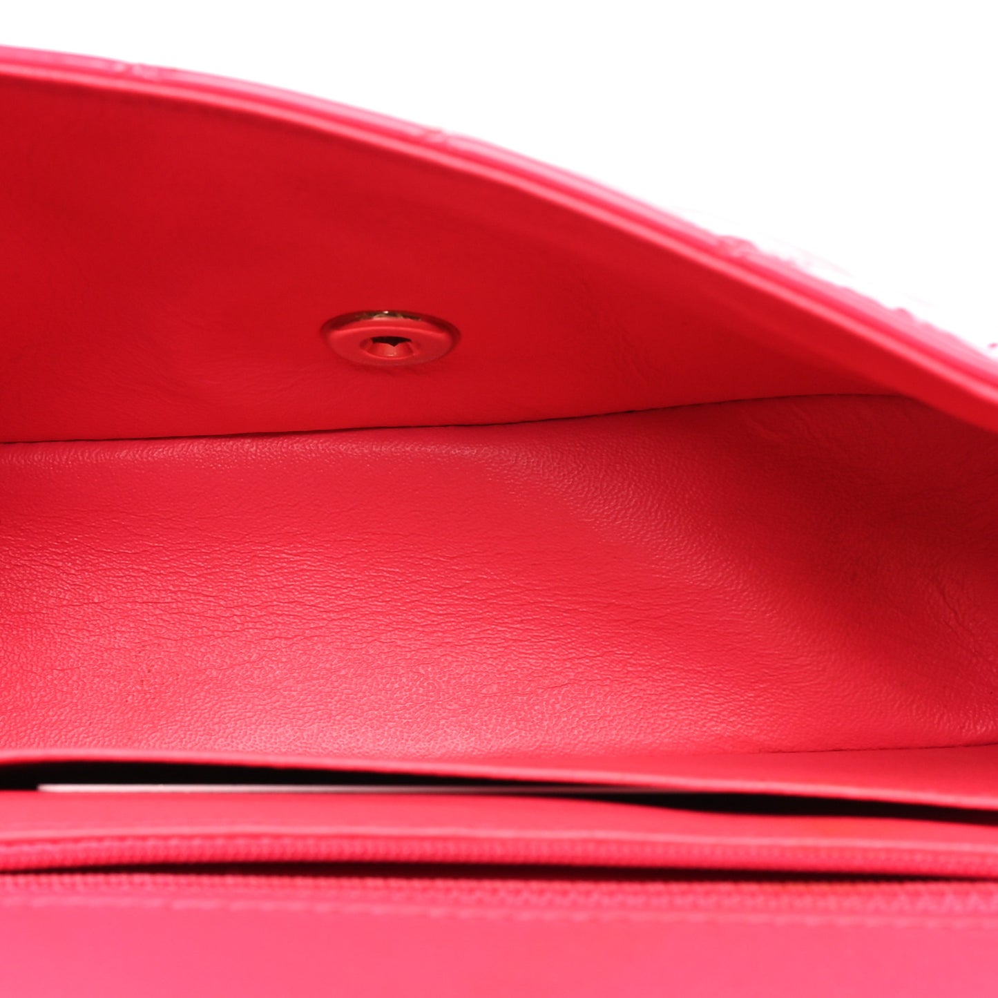 Patent Calfskin Quilted Mini Rectangular Flap Pink