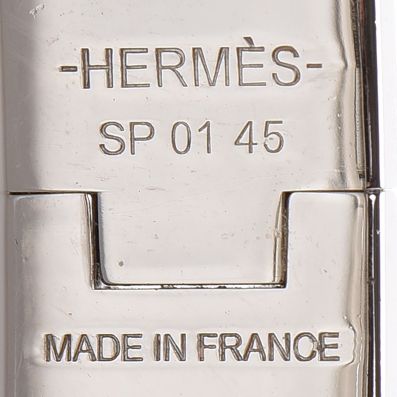 Hermes Lizard Charniere Cuir Narrow Hinged Bracelet M Ombre 4 of 6