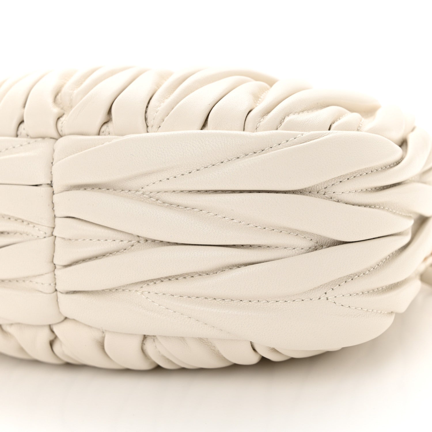 Miu Miu Nappa Matelasse Mini Wander Hobo White 10 of 10