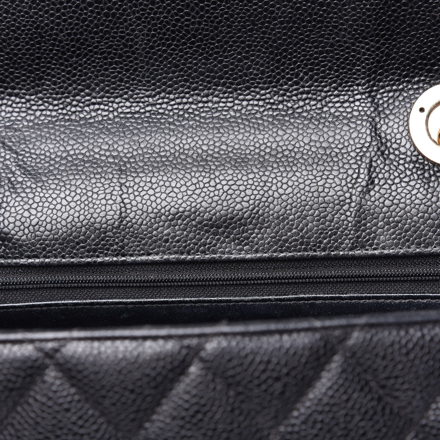 Chanel Caviar Quilted Jumbo Single Flap Black 9 of 15