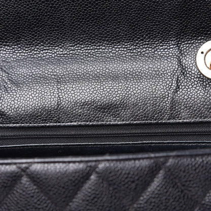 Chanel Caviar Quilted Jumbo Single Flap Black 9 of 15