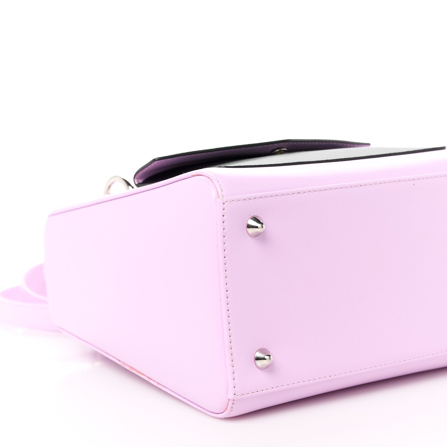 Christian Dior Calfskin Pockets Medium Lady Dior Pink Black Red 10 of 13
