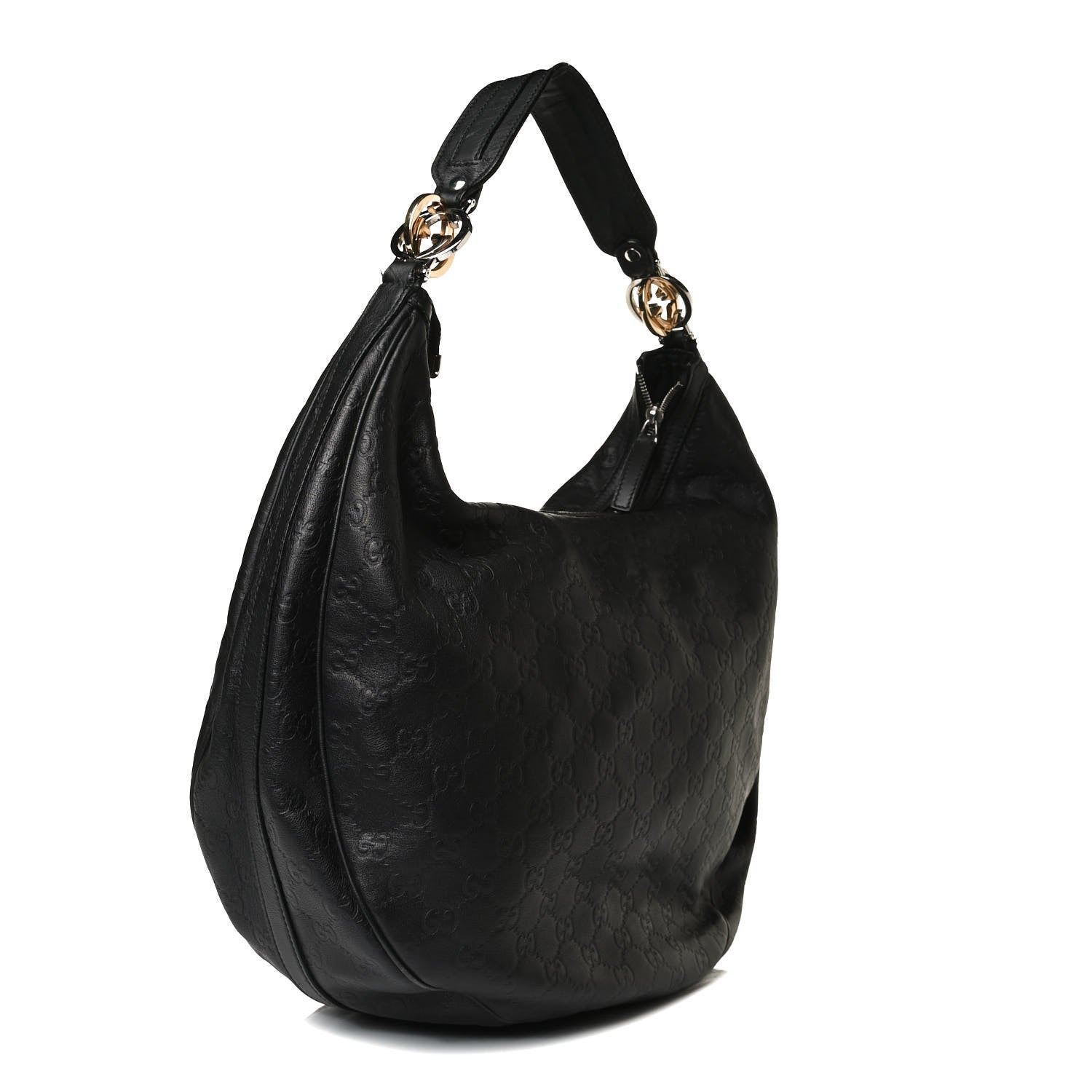 Gucci Guccissima Large GG Twins Hobo Black 3 of 21