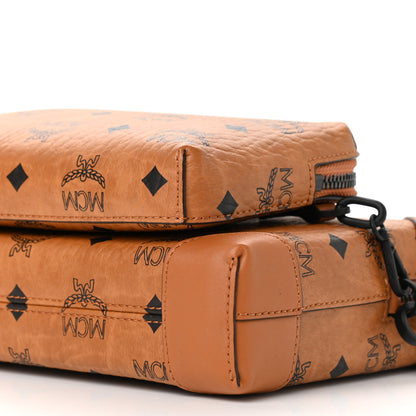MCM Visetos Small Soft Berlin Multifunction Crossbody Cognac 9 of 9