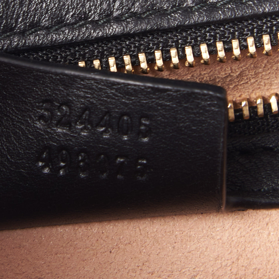 Gucci Velvet GG Monogram Small Sylvie Shoulder Bag Black 9 of 9