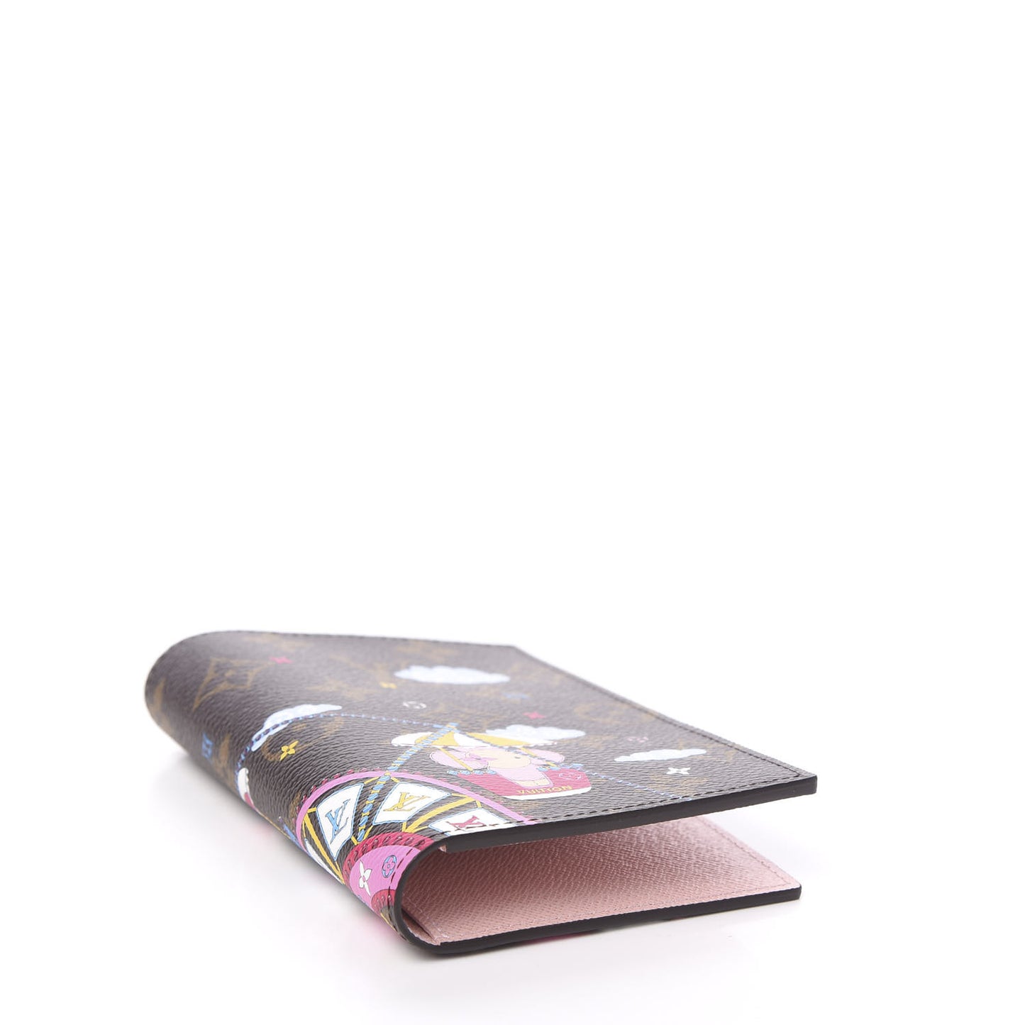 Monogram 2020 Christmas Animation Big Wheel Passport Cover Rose Ballerine