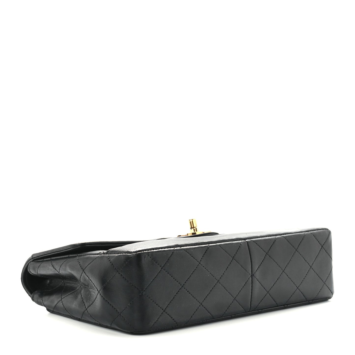 Lambskin Quilted Small Single Flap Black