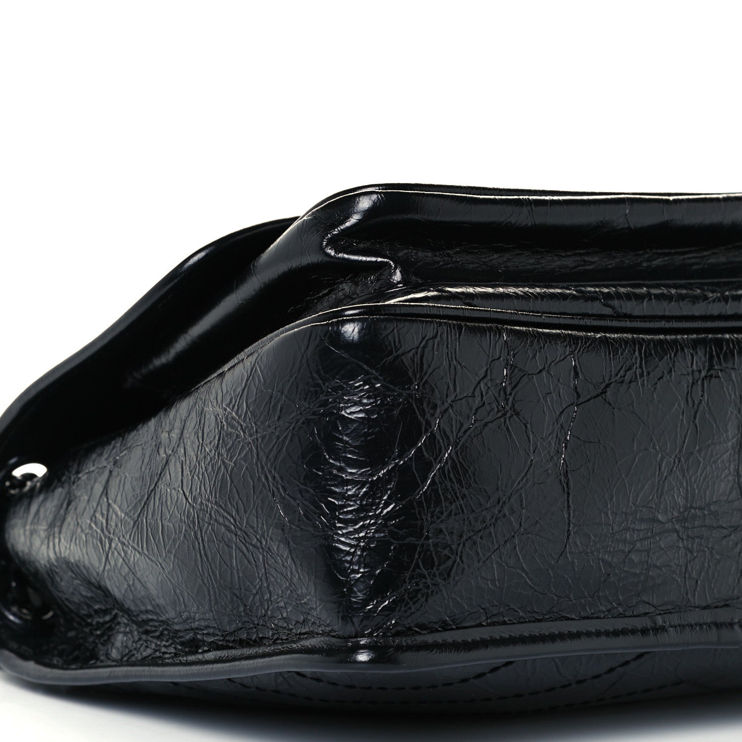 Saint Laurent Crinkled Calfskin Matelasse Monogram Medium Niki Chain Satchel Black 10 of 11