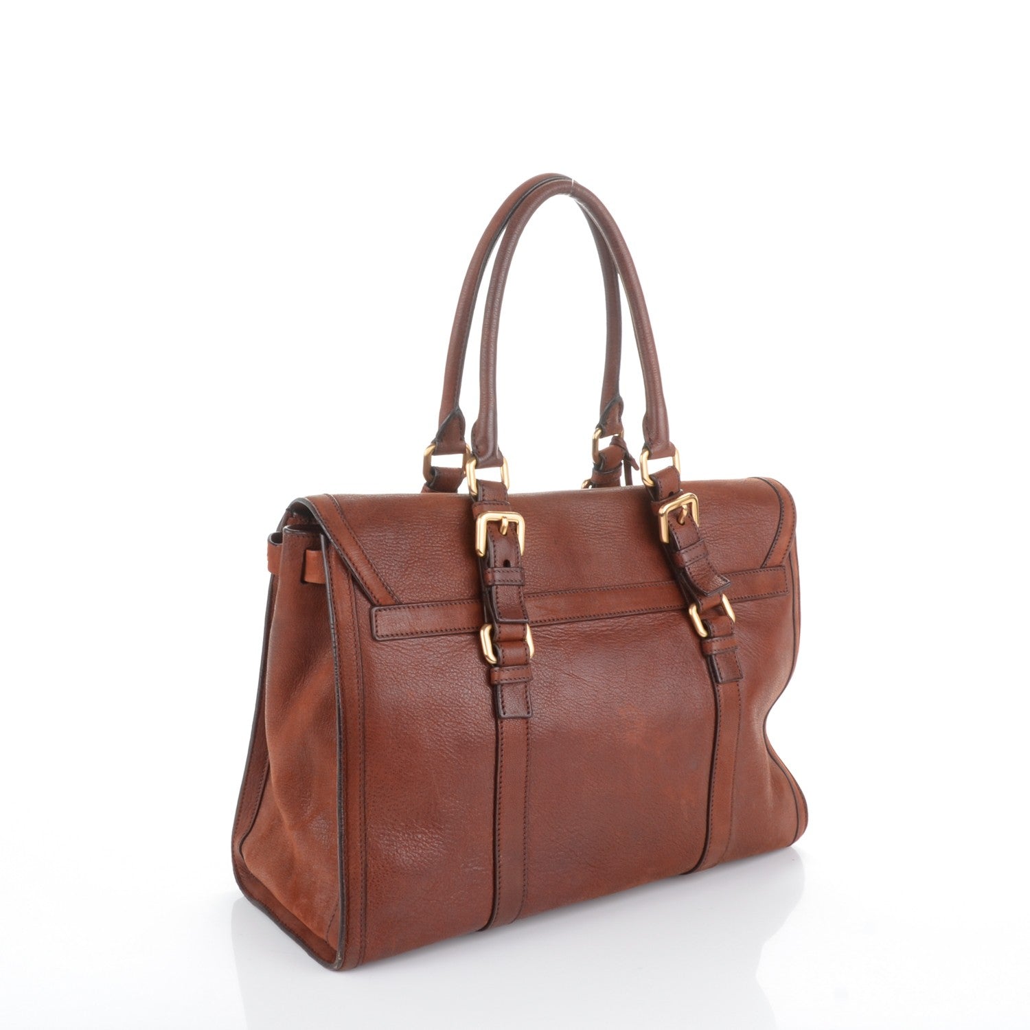 Prada Buffalo Briefcase Palissandro 3 of 7