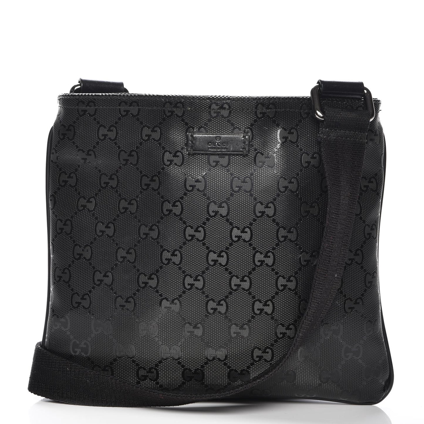 Imprime Monogram Small Flat Messenger Bag Black
