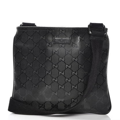 Gucci Imprime Monogram Small Flat Messenger Bag Black 1 of 7