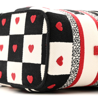 Christian Dior Canvas D-Chess Embroidered Dioramour Diortravel Vanity Case Red 10 of 13