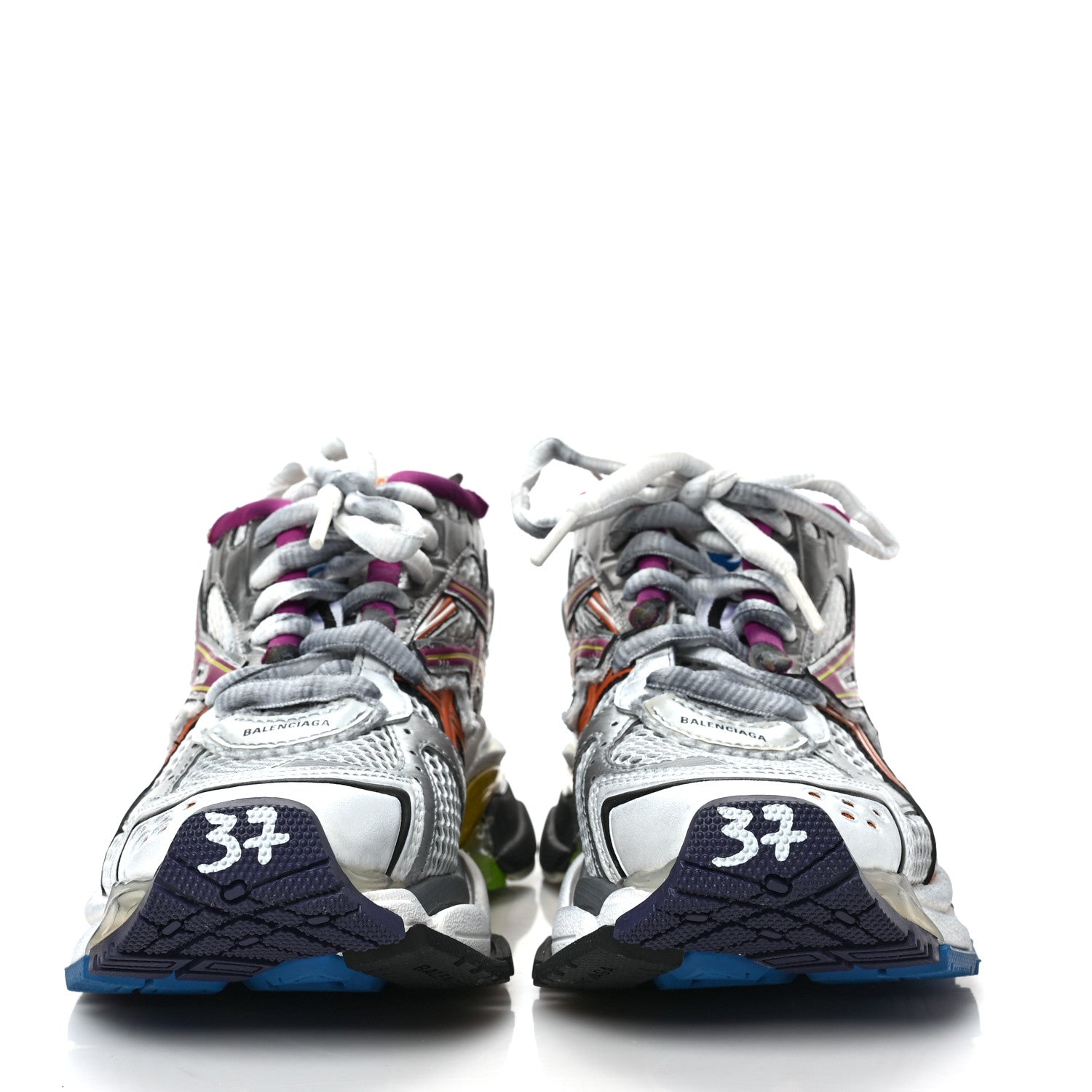 Balenciaga Mesh Rubber Womens Runner Sneakers 37 Multicolor 2 of 8