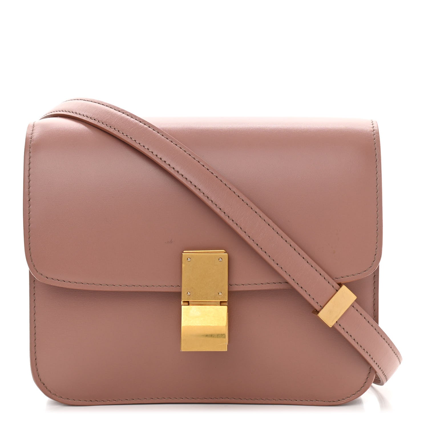 Celine Box Calfskin Teen Classic Box Flap Bag Antique Rose 1 of 10